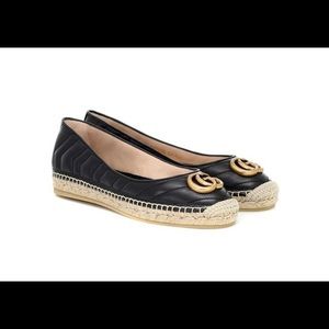 Gucci black marmont ballet Pilar espadrilles